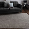 Thatch Taupe Hand Woven Wool Rug Neutral Plain Checked Pattern - Medium 120x170 cm (4'x5'6")