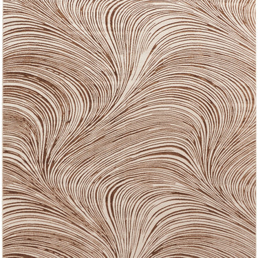DKNY Central Park West CEP02 Modern Abstract Swirl Pattern Beige Brown  Rug
