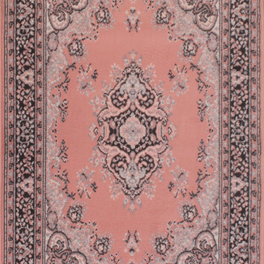 Lancashire Traditional Oriental Classic Rug, Hallway, Circle Carpet in Blush Pink