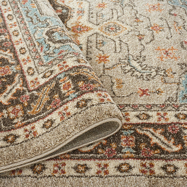 Cashmere 5570 Grey Multi Oriental Traditional Floral Kilim Hallway Runner Rug