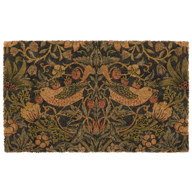 Strawberry Thief Bird Navy Coir Doormat English Heritage Floor Mat
