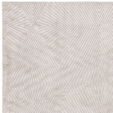 Blaize Geometric Rug by Clarke & Clarke Soft Silky Quality Viscose Geometric Design Rug in Silver Grey