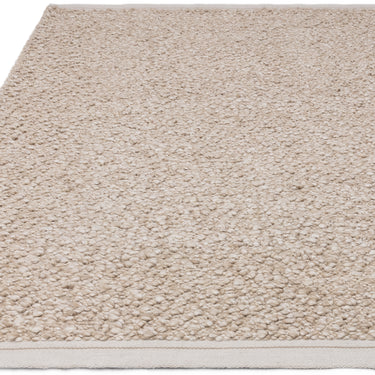 Elm Taupe Brown Rug Chunky Boucle Modern Plain Hand Woven Wool Viscose Rug