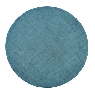 Origins Reef Modern Plain Quality Rug in Petrol Blue