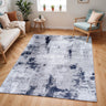Wanderlust 2323 Denim Blue Grey Jute Abstract Scandi Rug - Medium 120x170 cm (4'x5'6")