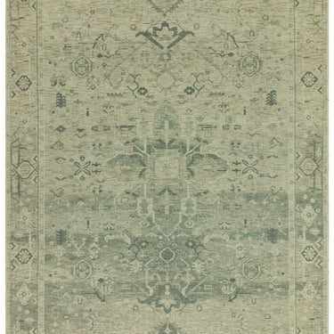 Kaya Vida KY04 Traditional Classic Persian Floral Flatweave Washable Rug in Green