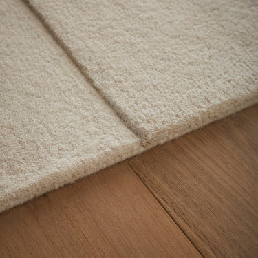 Origins Sculptured Rock Tufted Cream Wool Textured Modern Rug