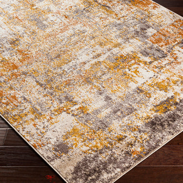 Ankara AKR2348 Multicolour Mustard Washable Polypropylene Abstract Scandi Rug