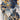 Nova NV41 Sonic Pictorial Vibrant Blue Gold Polypropylene Abstract Striped Rug
