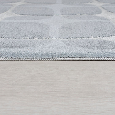 Zest Mesh Grey Geometric Modern Soft Rug 120x170 cm