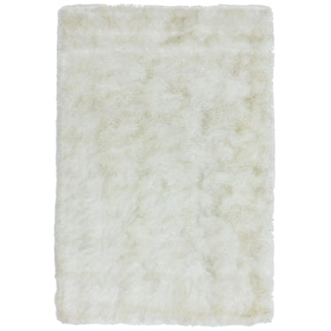 Asiatic London Whisper Silky Shiny High Pile Ivory Shaggy Textured Plush Rug