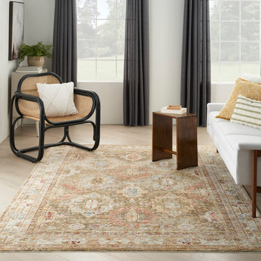 Nourison Sahar Elegance SHR01 Green Persian Traditional Vintage Floral Rug