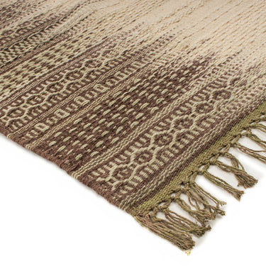 Consept Looms Fusion Knitted Natural Beige Wool Traditional Geometric Textured Rug 200x290 cm
