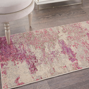 Celestial CES02 Modern Abstract Ivory Pink Rug by Nourison