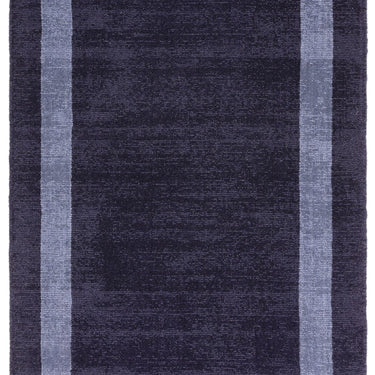 Asiatic London Albi Navy Blue Border Classic Pure Wool Bordered Modern Rug