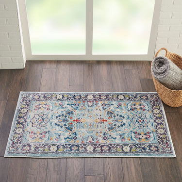 Nourison Ankara Antique ANR14 Multicolour Polypropylene Traditional Vintage Bordered Rug