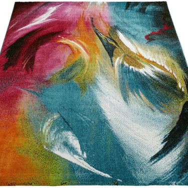Consept Looms Art104 Multi Pictorial Pop Multicoloured Polypropylene Abstract Floral Rug