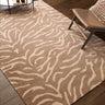 Tigra Wild Safari Animal Pattern Sand Beige Hand-Woven Hand-Carved Wool Cotton Rug - Medium 120x170 cm (4'x5'6")