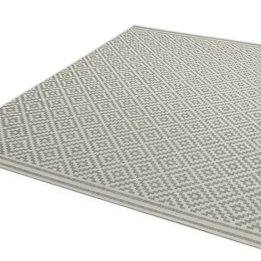 Asiatic London Patio Diamond Grey Indoor Outdoor Polypropylene Geometric Flatweave Rug 200x290 cm