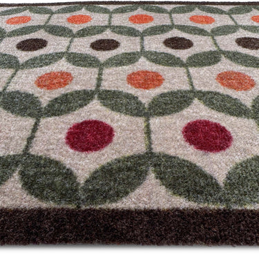 My Nylon Pattern Retro Geo Earth Washable Non-Slip Geometric Doormat