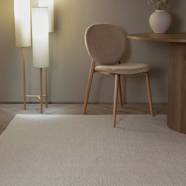 Finley Plain Hand Made Wool Polyester Organic Textured Modern Ivory Rug