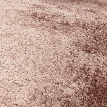 Plush Plain Shaggy High Pile Thick Silky Fluffy Soft Hand Woven Blush Pink Rug