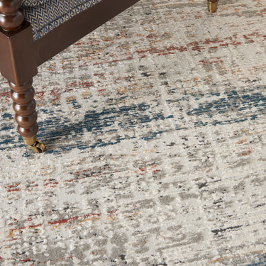 Rustic Textures RUS14 Modern Painterly Abstract Rug in Light Grey Multi