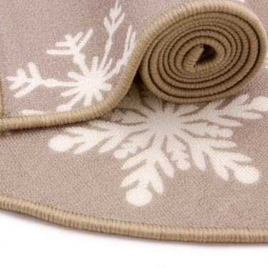Floor Matters Natural Snowflake Christmas Tree Washable Non-Slip Doormat