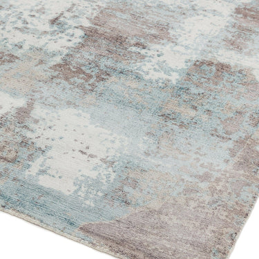 Gatsby Modern Abstract Shiny Viscose High Quality Hand Woven Blue Rug