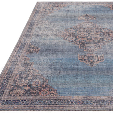 Asiatic London Kaya Dana KY08 Classic Medallion Multicolour Washable Cotton Chenille Persian Rug 120x170 cm