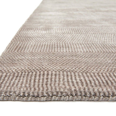 Darcy Biscuit Striped Luxury By Hand-Woven Wool Viscose Geometric Rug