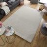 Sleek Natural Polypropylene Shaggy Textured Rug 160x230 cm