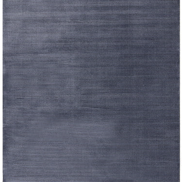 Asiatic London Kuza Stripe Soft Silky Velvety Navy Blue Polypropylene Abstract Textured Distressed Rug