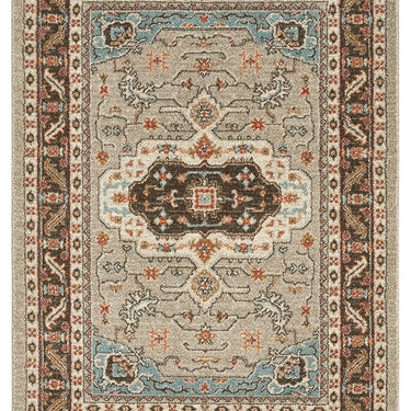 Cashmere 5570 Grey Multi Oriental Traditional Floral Kilim Hallway Runner Rug