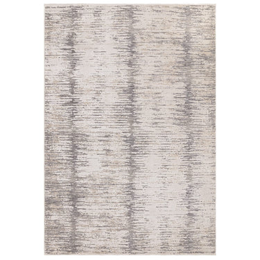Asiatic London Anders AN14 Charm Linear Shimmer Grey Natural Abstract Textured Boho Rug