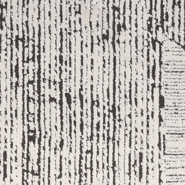 Calvin Irradiant IRR01 Cream Black Abstract Geometric Textured Rug