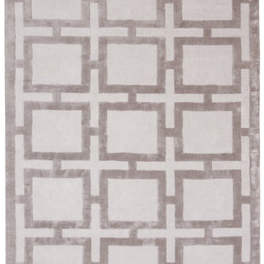 Eaton Katherine Carnaby Rug Modern Geometric Hand Woven Silky Viscose Metallic Sheen Super Soft Buscuit Rug
