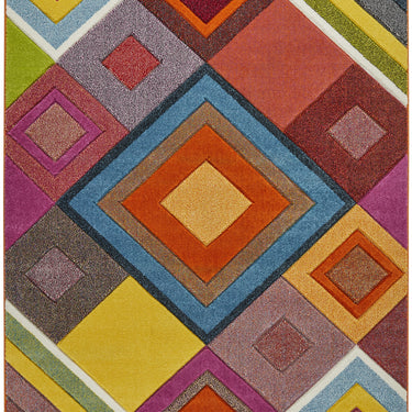 Consept Looms Viva VIV104 Bright Multicolours By Concept Jute Polypropylene Geometric Rug