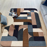 Asiatic London New Matrix Klotski MAX89 Retro Tufted Teal Blue Handmade Wool Abstract Geometric Rug - Medium 120x170 cm (4'x5'6")