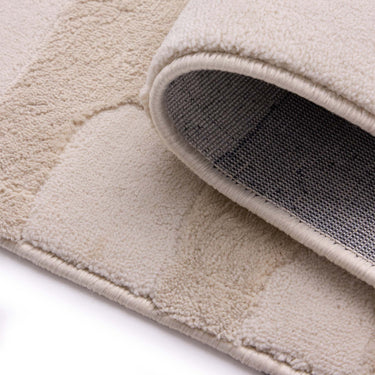 Origins Pathway Cream Non-Slip Cotton Abstract Rug