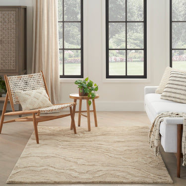 Graceful GRU01 Taupe Modern Abstract Wool Rug & Hallway Runner by Nourison