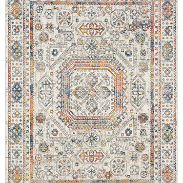 URCO Nova Ethan Cream Beige Polypropylene Traditional Vintage Bordered Rug