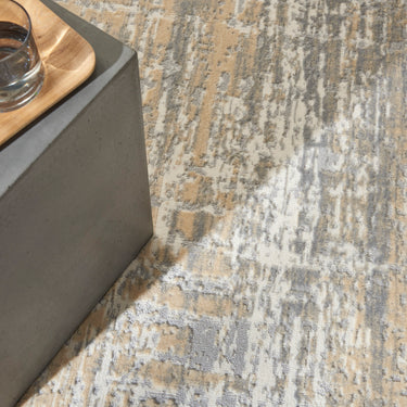 Calvin Enchanting ECH04 Grey Beige Polypropylene Abstract Modern Rug