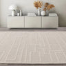 Asiatic London Camber Track Ivory Abstract Geometric Flatweave Rug - Small 80x150 cm (2'6"x5')