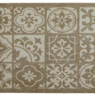 My Pattern Mediterranean Tile Washable Non-Slip Floral Doormat