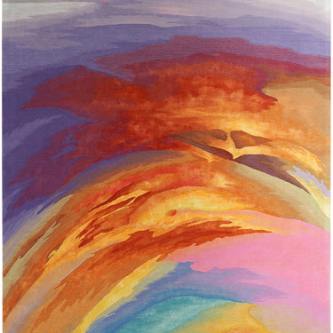 Prismatic Abstract Rug by Nourison Modern Luxury Soft Wool Silky Viscose Hand Tufted PRS25 Rug in Multicolour