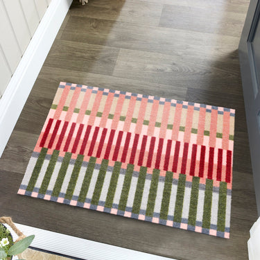 My Nylon Pattern Colour Block Weave Washable Non-Slip Rug