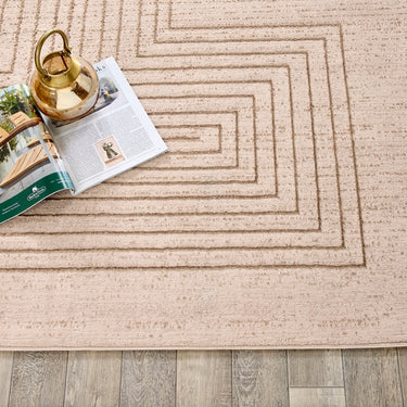 Calacatta Lines Natural Maze By Traditional Geometric Modern Rug