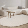 Olsen Dome Bohomian Geometric Hand Carved Sustainably New Zeland Wool Cream White Rug in Large Size 160x230 cm