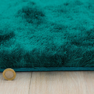 Whisper Shaggy Rug Silky Soft Luxury High Pile, Plush Rug in Dark Teal